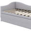 Lit de jour simple tapissier en L rembourré en forme de L avec lit gigogne-742569240