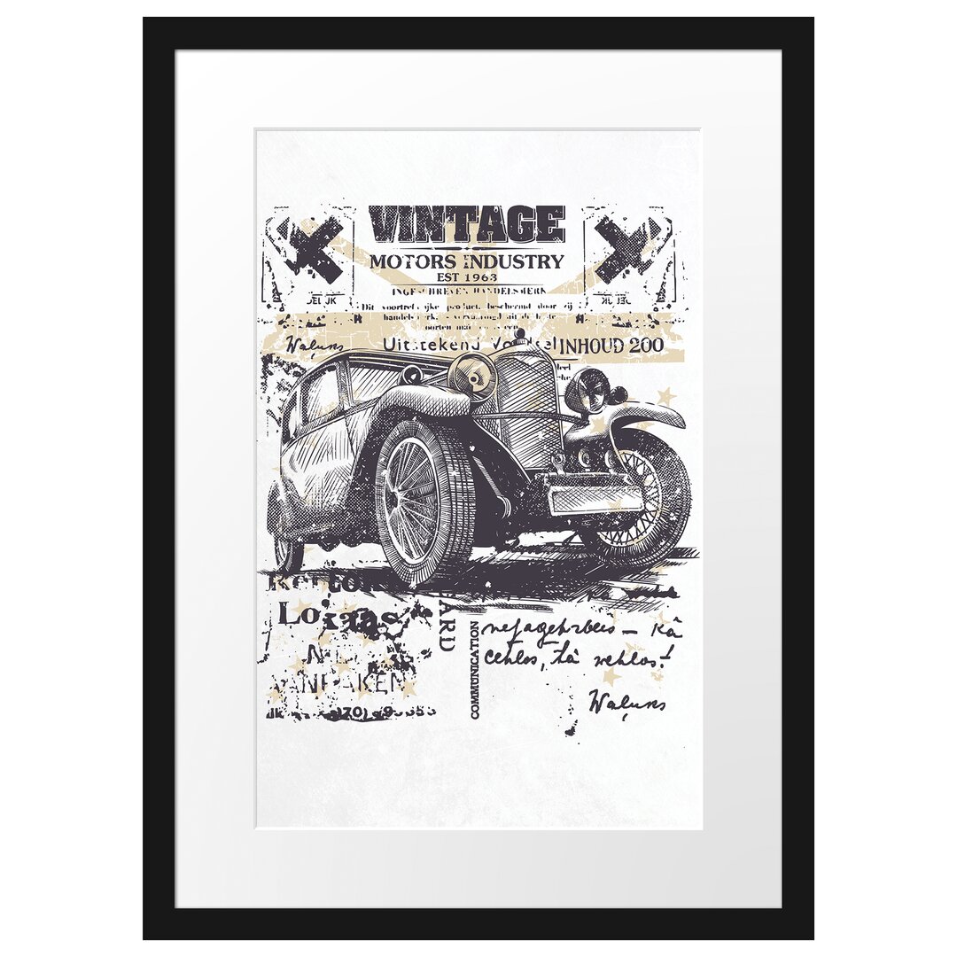 Gerahmtes Poster Vintage Light