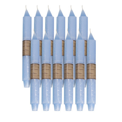 Ensemble de 12 chandelles coniques non parfumées 12 pièces