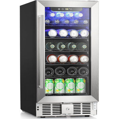 Glacière pour réfrigérateur à canettes COWSAR 115, mini réfrigérateur 2,9 pi cu avec serrure de sécurité, réfrigérateur à boissons avec porte vitrée / lumière DEL / tablettes réglables amovibles pour la maison / le bureau / le bar