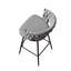 Ensemble de 2 chaises de bar pivotantes à 360 °, équipées d'un tabouret de comptoir à dossier moelleux et d'une chaise de cuisine de luxe moderne à pieds en métal