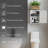 Latitude Run® Bathroom Wall Mount Storage Cabinet Single Door with Adjustable Shelf White and Gray