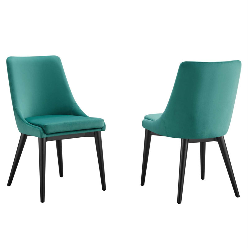 Chaise en velours Viscount Performance par Modway, Bleu sarcelle, 2
