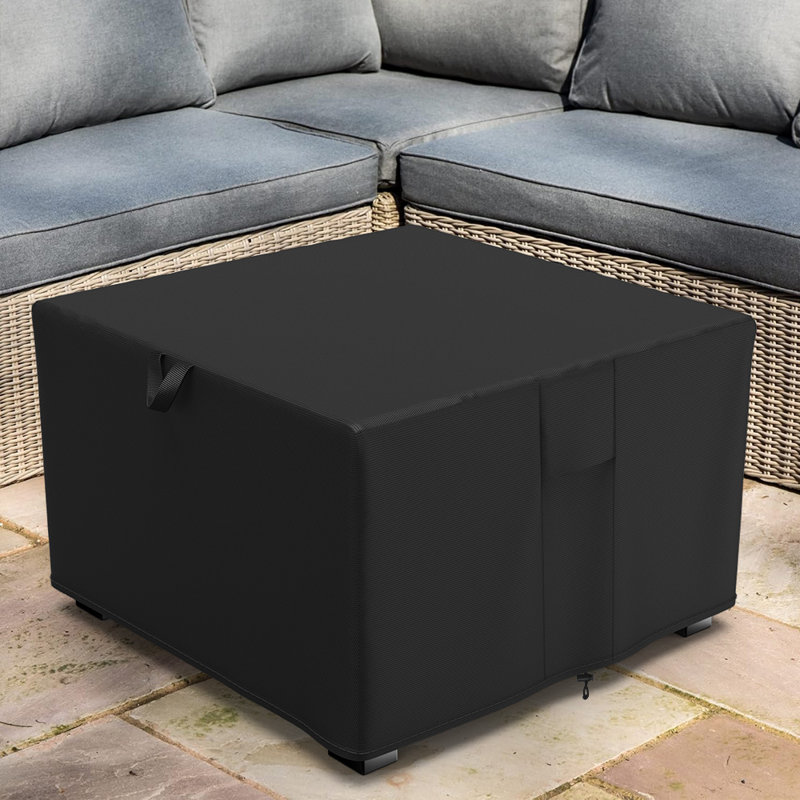 Housse pour foyer d'extérieur de patio, couverture complète de qualité supérieure, noir, H 25 po x l 45 po x P 45 po