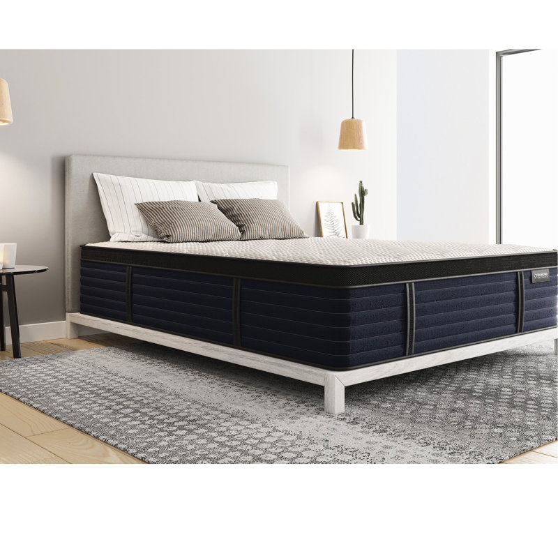Matelas 14,5 po à sensation moyenne, latex froid, blanc à sensation moyenne, blanc, 74 po x 54 po, 14,5 po, poids 99 lb, Twin