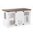 Orvyn 47.25" Large Cat Litter Box Enclosure with Locking Door, LED Light & Scratching Post