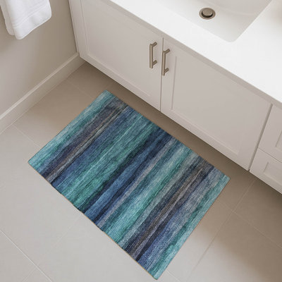Premium Machine Washable Mayfield AMF2093 Striped Rug