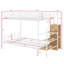 Lit superposé simple en métal avec échelle de rangement latérale Handy-121309730