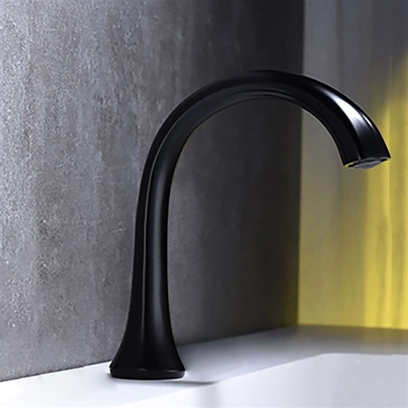 Black Commercial Touchless Bathroom Faucet