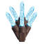 70 Teal M5 Faceted LED Light on Brown Wire, 4" Spacing x 24' Long Christmas Light Strand