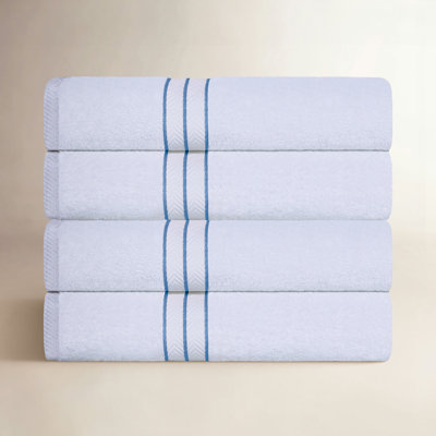 Josann Turkish Cotton Ultra-Plush Solid 4 Piece Bath Towel Set
