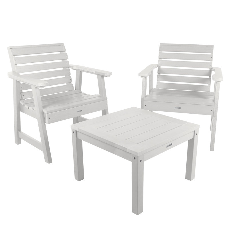 Anette 2 - Person Patio Conversation Set, White