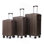 20 po / 24 po / 28 po 3 pièces / ensemble en valise à roulettes ABS, valise de cabine, couleur assortie, serrure à combinaison TSA