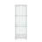 Modern Glass Display Cabinet With LED Lights, Quick-Assembly Antique Cabinet, Tempered Glass Bookshelf, Suitable For Living Room And Bedrooms, 1-Door 3-Shelf, White-594360351