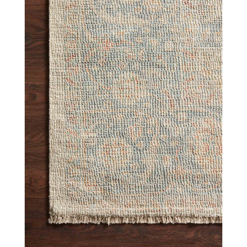 Tapis beige tissé à la main Amanda, Rectangle de 5 pi x 7 pi 6 po