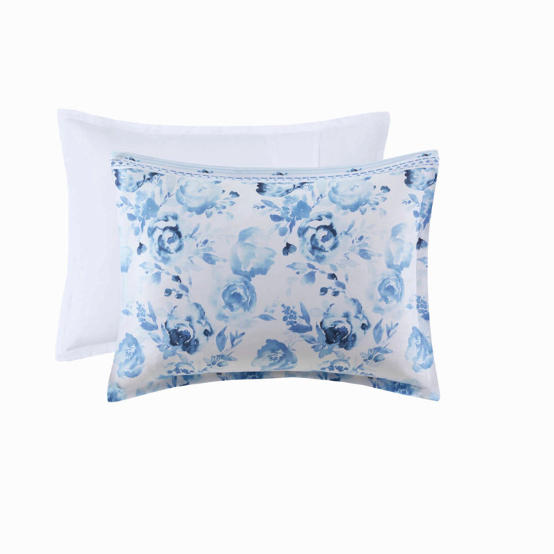 Ensemble de housse de couette à imprimé floral pour lit double/queen