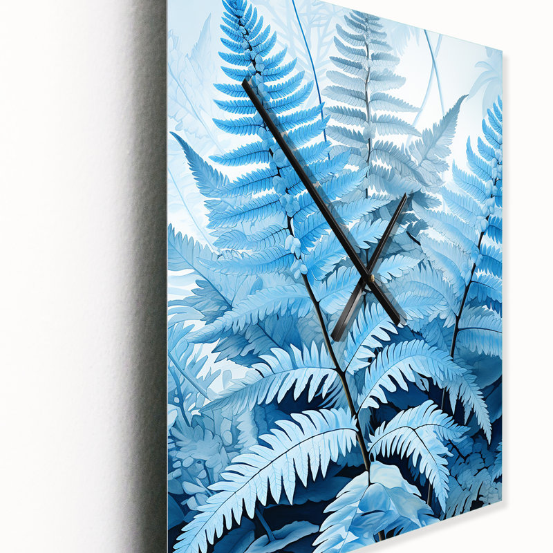 Horloge murale Ferns Azure Dreams II, H 32 po x l 24 po x P 1 po