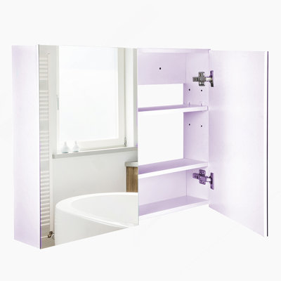 Miroir de salle de bain mural à double porte