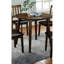 Solid Wood 5pc Dining - Round Walnut Brown Table & 4 -back Chairs Transitional Tabletop Padded Side-1829455127