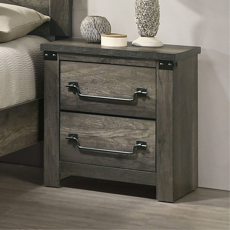 Table de chevet rustique en bois de mélamine 1pc