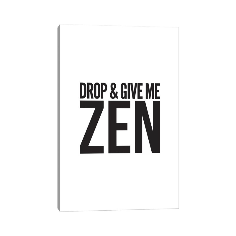 Zen - Wrapped Canvas Print, 30.48cm H x 20.32cm W x 1.91cm D
