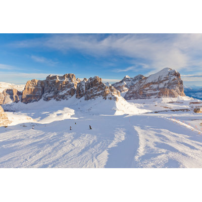 Skiing In The Dolomites by Anzeletti - No Frame Art Prints on Canvas