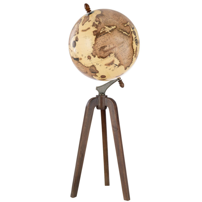 Bartly Wood Tabletop Globe
