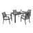 2-Piece PP Single-Seater Chairs + Coffee Table Set