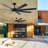 72 Inch Ceiling Fans No Light With Remote Control, 8 Reversible Blade, Quiet Dc Motor, Timer Function, 6-speed, Industrial Ceiling Fan For Bedroom Home Kitchen (black)