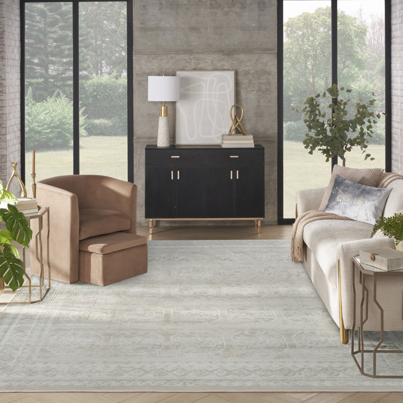 Lafever 7'10" x 9'10" Ivory Beige Vintage Indoor Rug, Rectangle 7'10" x 9'10"
