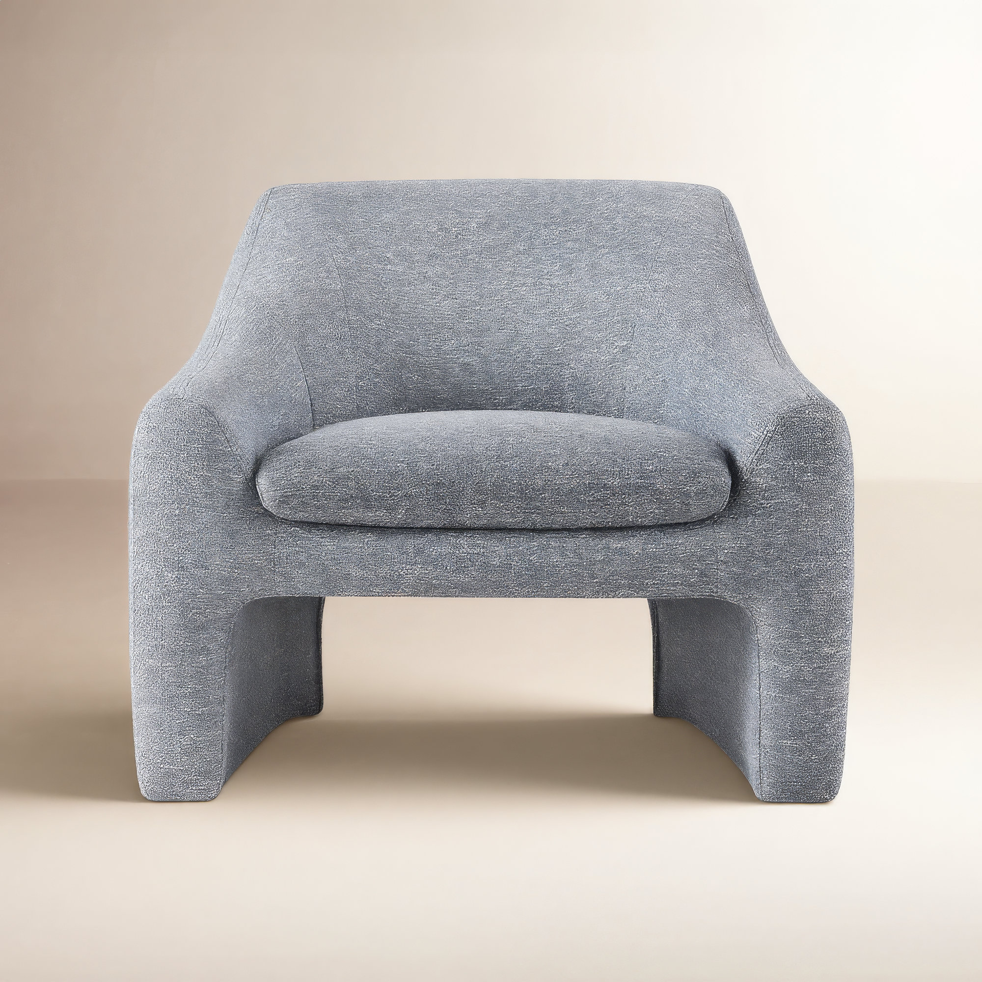 Addi Upholstered Armchair, Nathan Sky Tweed