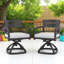 Chaises de salle à manger d'extérieur pivotantes haut de gamme en aluminium avec coussin Sunbrella