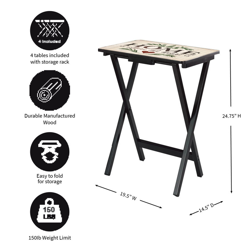 Ensemble de 4 plateaux rustiques Farmhouse