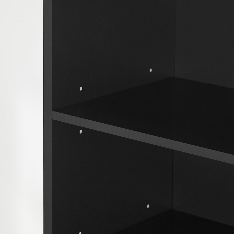 Armoire de rangement pour CD, DVD, tablette réglable, rangement à 8 couches, bibliothèque, maison, bureau, bibliothèque double couche multifonctionnelle, peut être démontée en deux bibliothèques de rangement à 4 couches