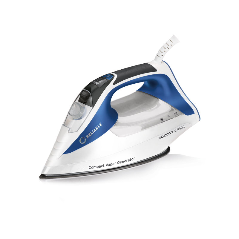 Reliable Velocity 1800W Home Steam Iron - Compact Vapor Generator Iron with Anodized Aluminum
