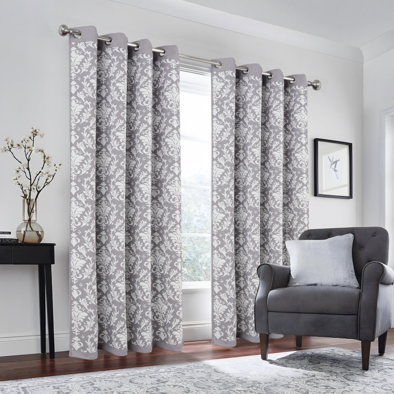 Rideau obscurcissant réversible Cressida, L 52 po x L 84 po, Gris