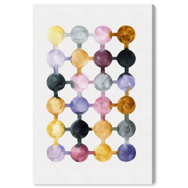 Impression abstraite de lavande matinale-impression d’art graphique, H 45 po x l 30 po x P 1,5 po, Toile tendue