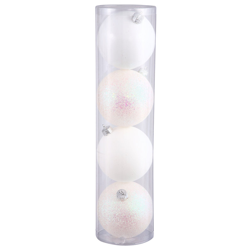 Ornement boule Vickerman, 1.6", Blanc, 96