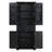 Bathroom Storage Cabinet With Doors, Drawer, Adjustable Shelf, And Multiple Storage Space, Black-1828593506