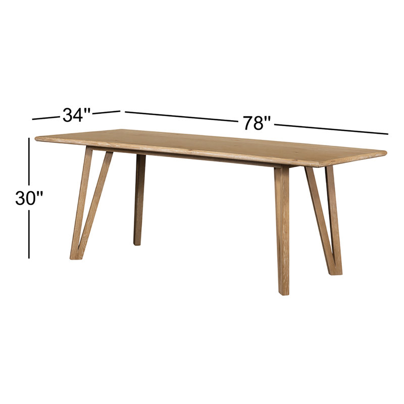 Leah Solid Oak Dining Table