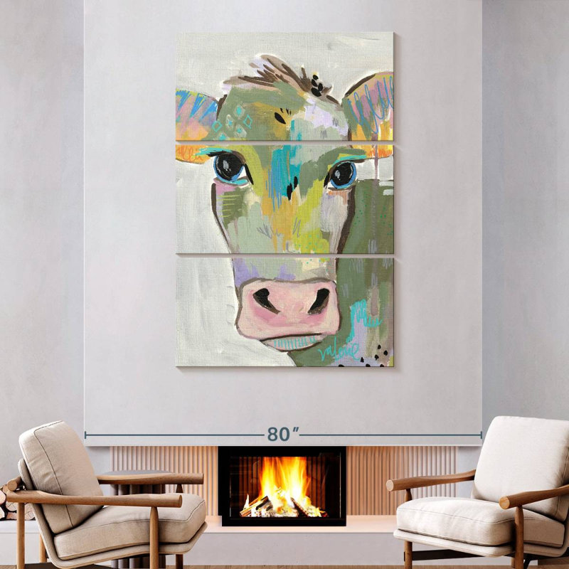 Brampt Cow Face I, 74" H x 48" W