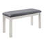 Ensemble de table de salle à manger 6 pièces en bois, table de salle à manger en bois avec 4 chaises rembourrées et banc pour 6 personnes, ensemble de table de salle à manger rectangulaire avec décoration en cristal pour la cuisine, la salle à manger-847037453