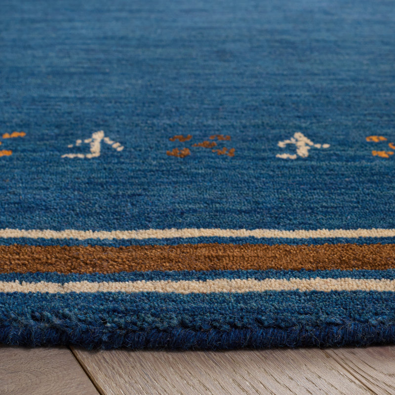 Himalaya Hand Loomed Wool Geometric Indoor Rug, 6'-0" x 6'-0" Round