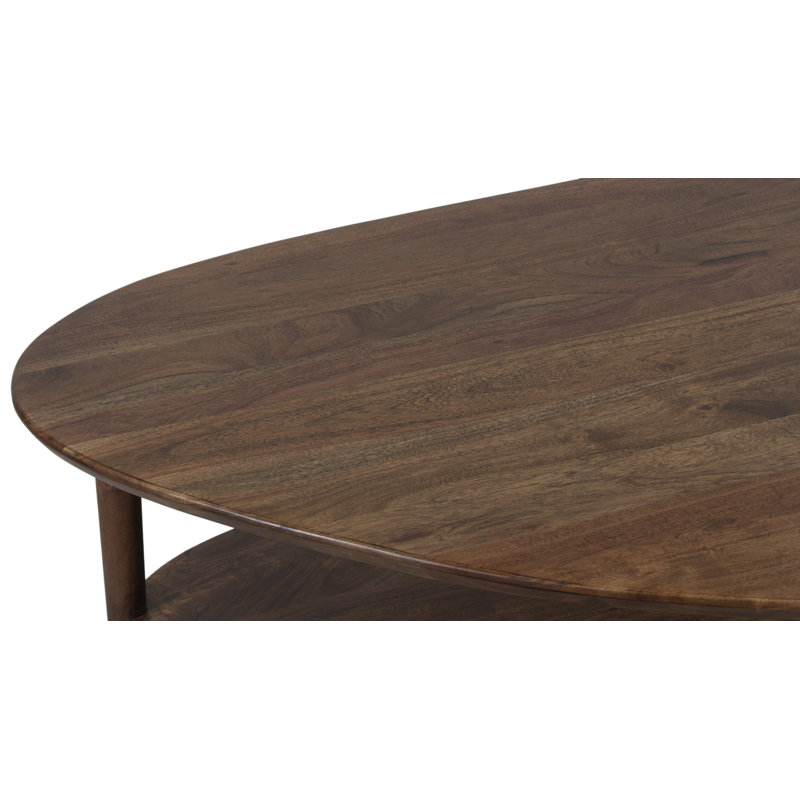 Noma Solid Acacia Wood Coffee Table, Brown