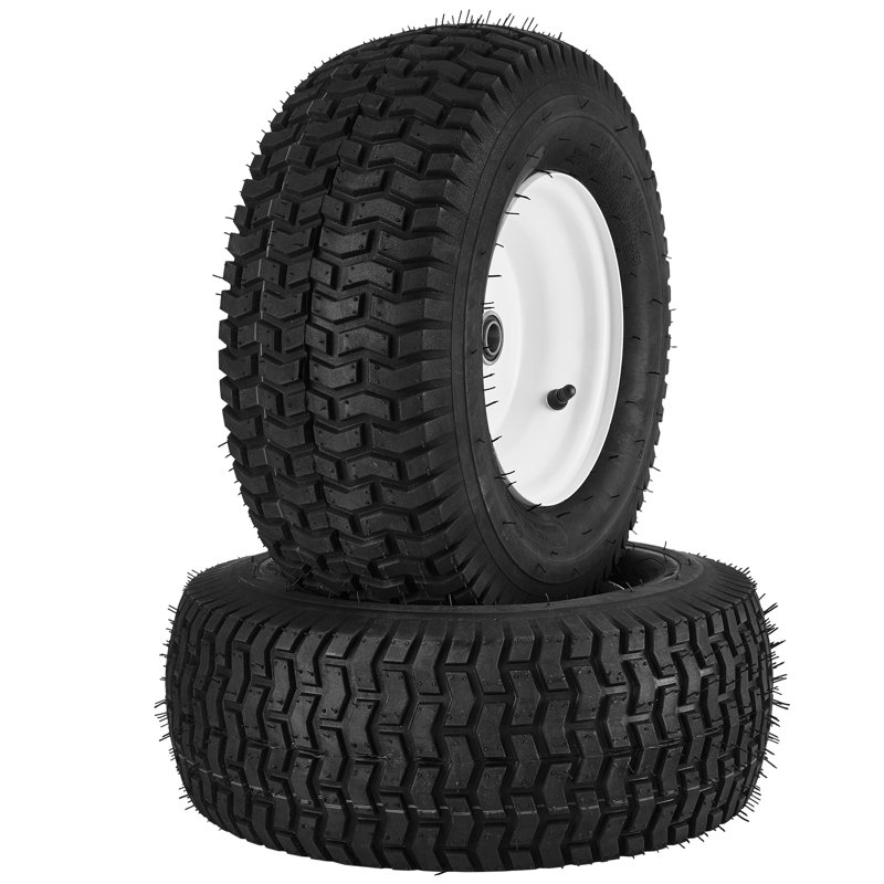 Tractor Tires, White, 16" H x 16" W x 6.5" D