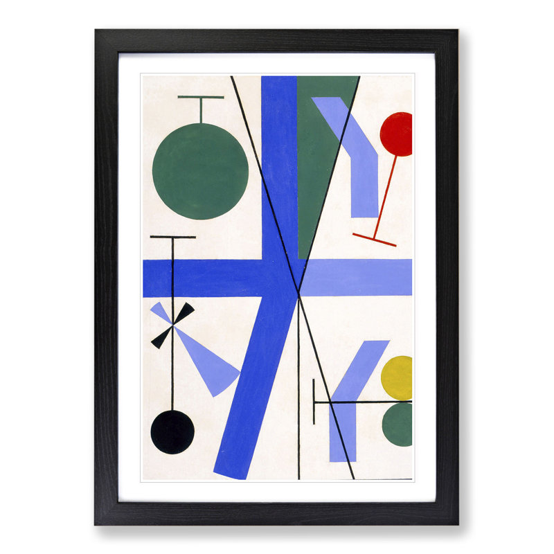 Composition Vol.3 by Sophie Taeuber-Arp - Picture Frame Graphic Art, 36cm H x 27cm W x 2cm D, Black Framed