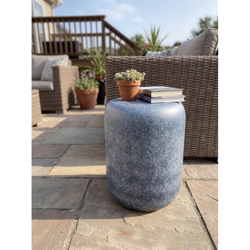 Tabouret d'appoint Grieves, Bleu gris anthracite