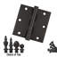 3.5" H x 3.5" W Solid Brass Ball Bearing Single Butt Door Hinge-65781470