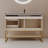 36" Modern Bathroom Vanity With Ceramic Sink & Gold Handls, Freestanding Wood Cabinet With 2 Drawers For Bathroom Storage-1993446062