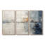 «Abstract Blue Beige Road Collage II», ensemble d'art mural sur toile-107745455-112014356